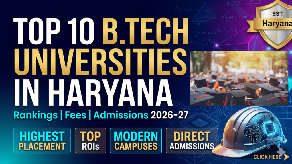 Top 10 B.Tech Universities in Haryana Rankings, Fees, and Admissions