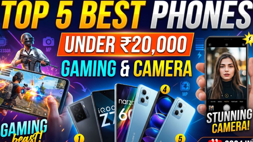 Top 5 best Gaming and Camera Smartphones Under 20,000 in India