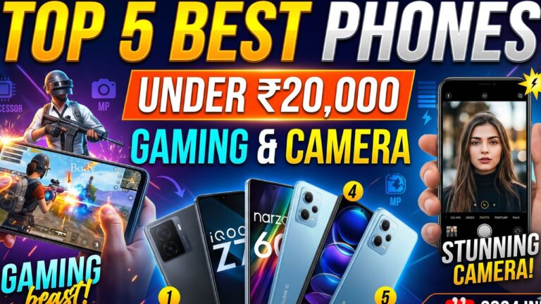 Top 5 best Gaming and Camera Smartphones Under 20,000 in India