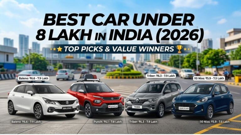 Best Car Under 8 Lakh in India (2026): Top Picks & Value Winners