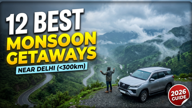 Best Monsoon Getaways Near Delhi in 2026: 12 Scenic Escapes Within 300 km